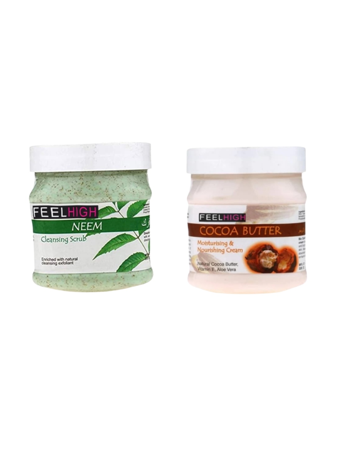 

FEELHIGH Set of Neem Scrub & Shea Butter Cream 500ml each, Multi