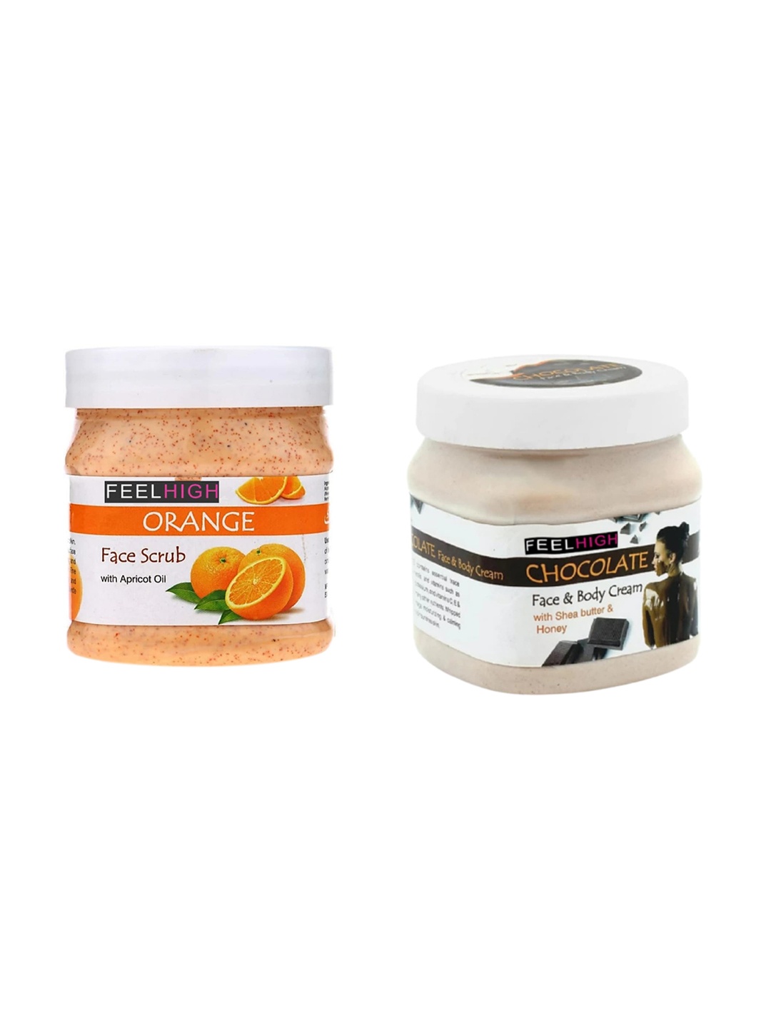 

FEELHIGH Set of Orange Scrub & Chocolate Cream 500ml Each