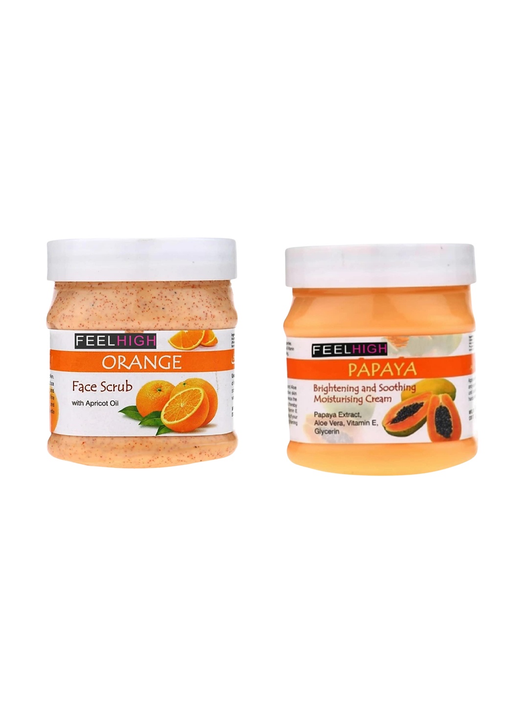 

FEELHIGH Set of 2 Orange Scrub And Papaya Cream, Multi