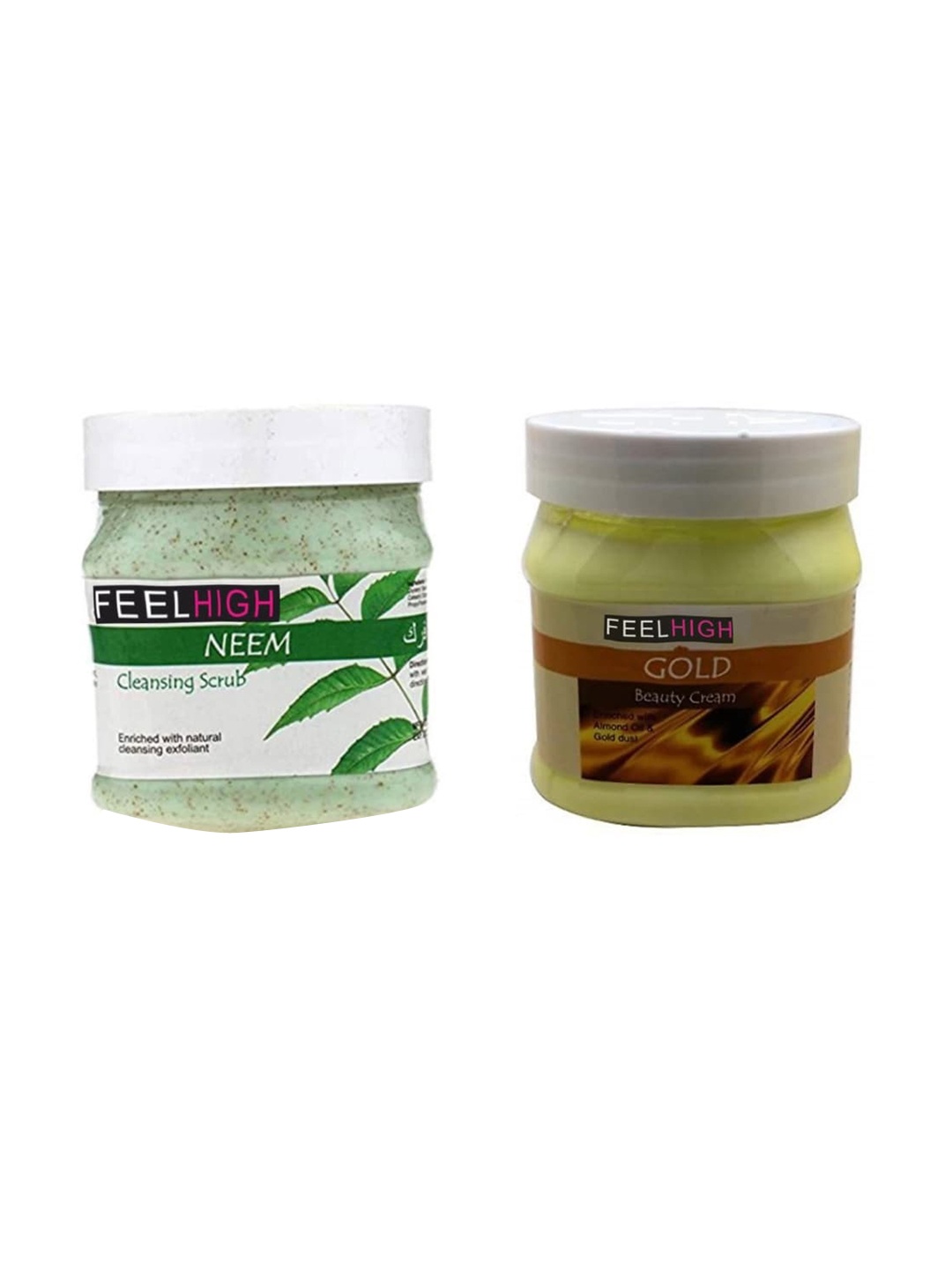 

FEELHIGH Set of 2 Neem Scrub And Gold Cream, Multi