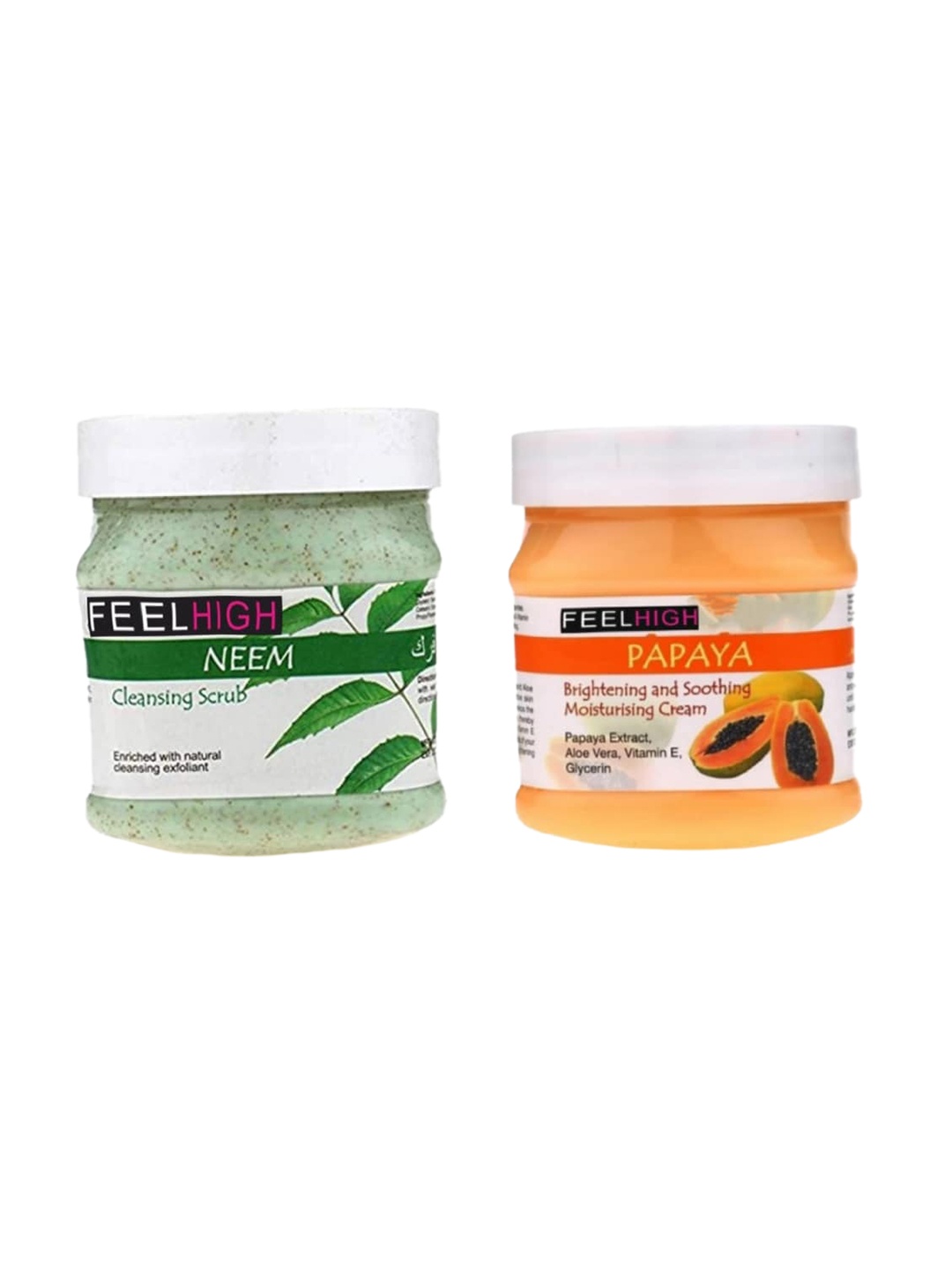 

FEELHIGH Set of 2 Neem Scrub And Papaya Cream, Multi