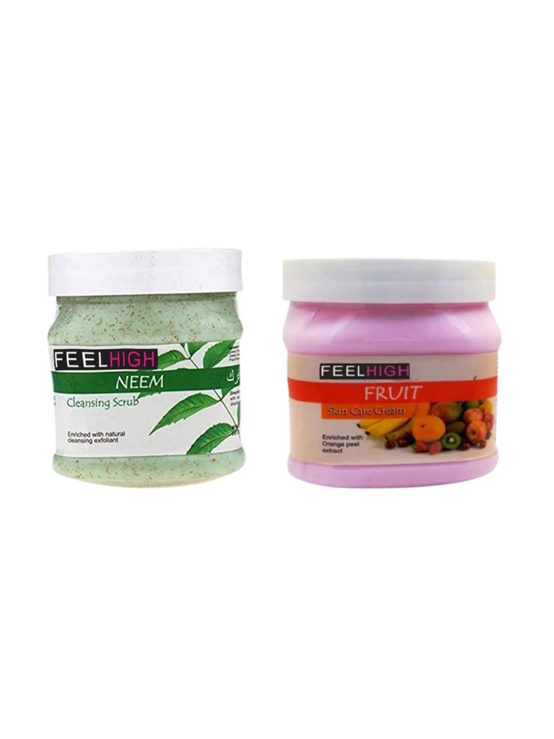 

FEELHIGH Neem Scrub And Fruit Cream 500ml each, Multi