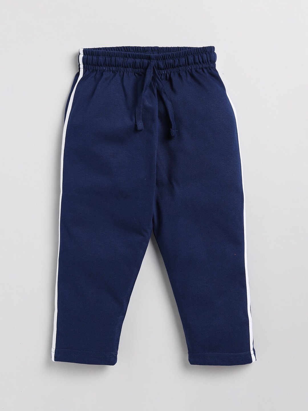 

Ginie Boys Cotton Mid Rise Track Pants, Navy blue