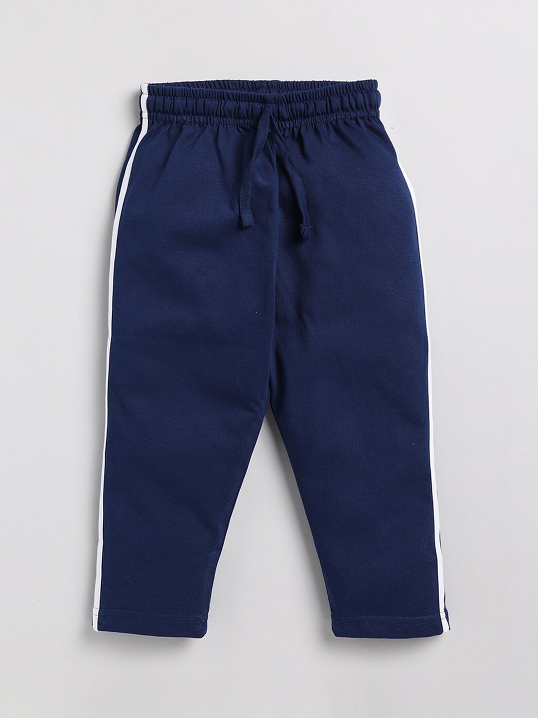 

Ginie Boys Cotton Mid Rise Track Pants, Navy blue