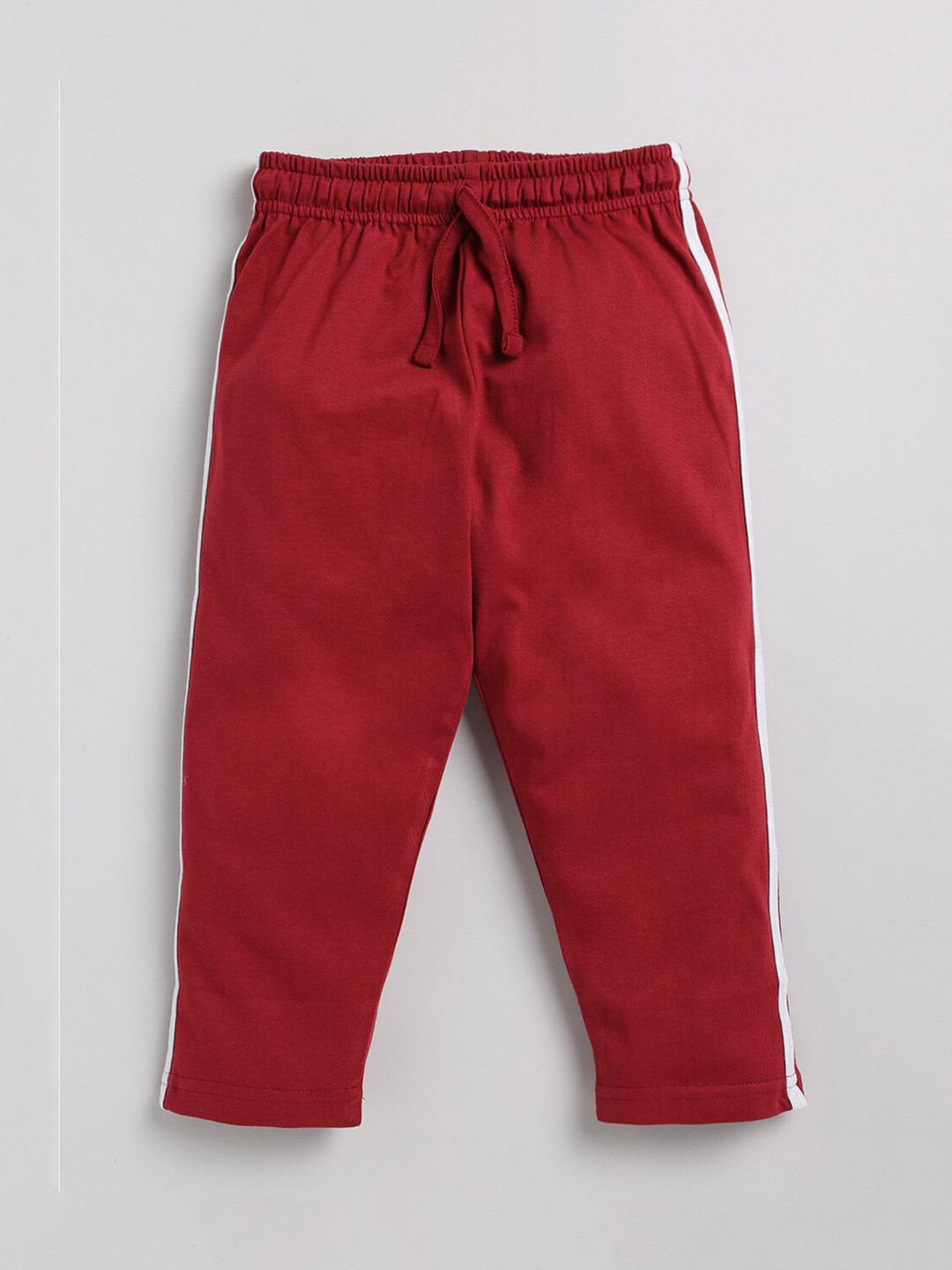 

Ginie Boys Side Striped Cotton Track Pant, Maroon