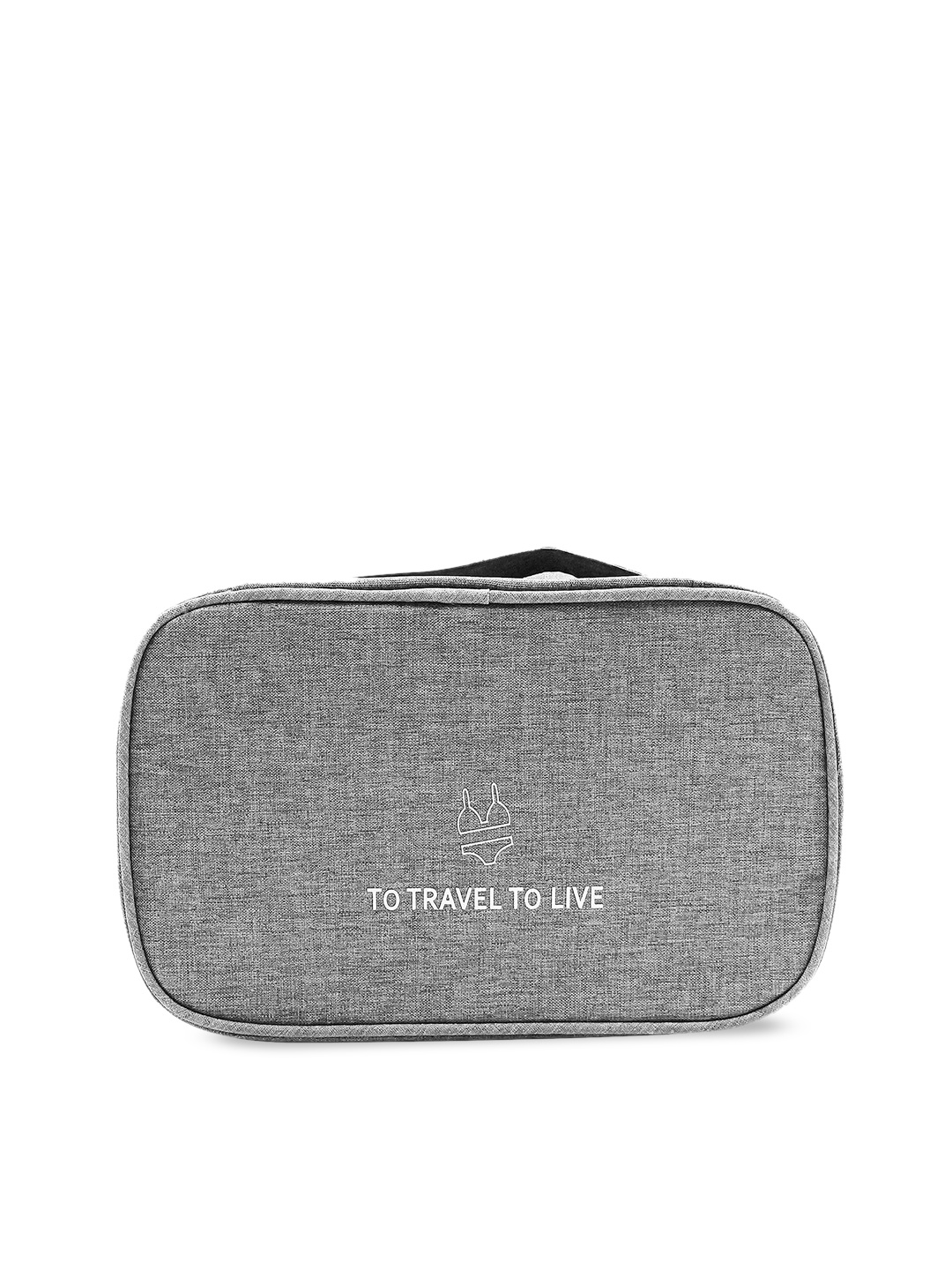 

HOUSE OF QUIRK Grey Multi-Layer Toiletry Bag