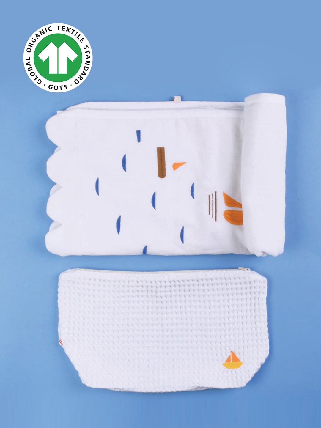 

GREENDIGO Infants White Printed 450 GSM 100% Cotton Bath Towel