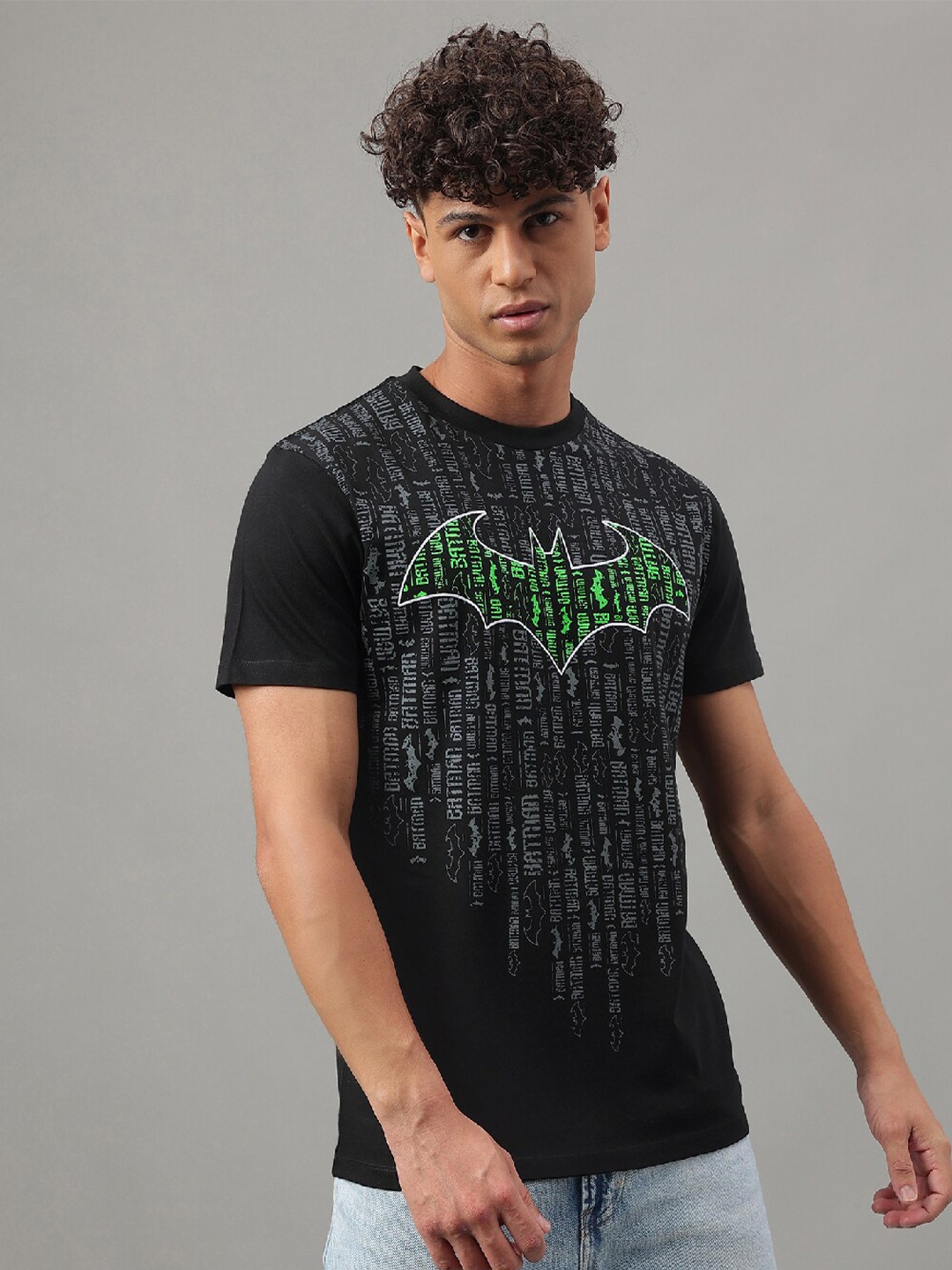 

Free Authority Batman Graphic Printed Pure Cotton Casual T-Shirt, Black