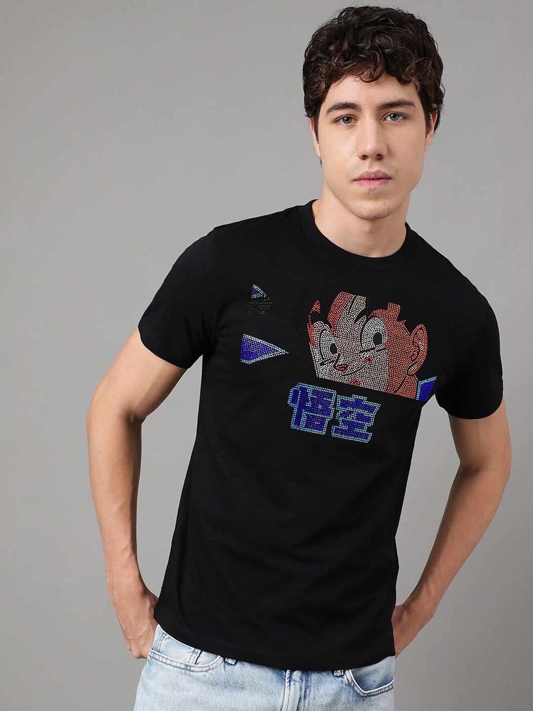 

Free Authority Dragon Ball Graphic Printed Pure Cotton T-Shirt, Black