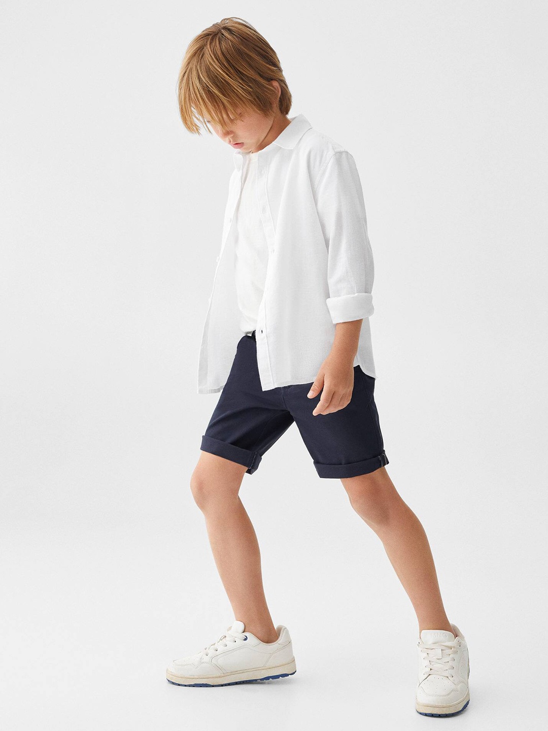 

Mango Kids Boys Opaque Casual Shirt, White