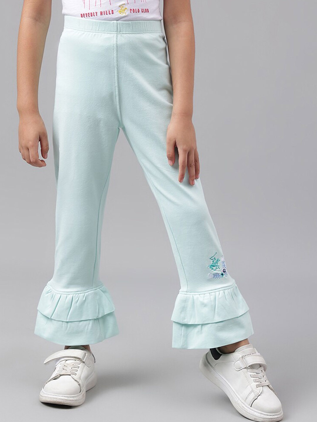 

Beverly Hills Polo Club Girls Flared Leggings, Green