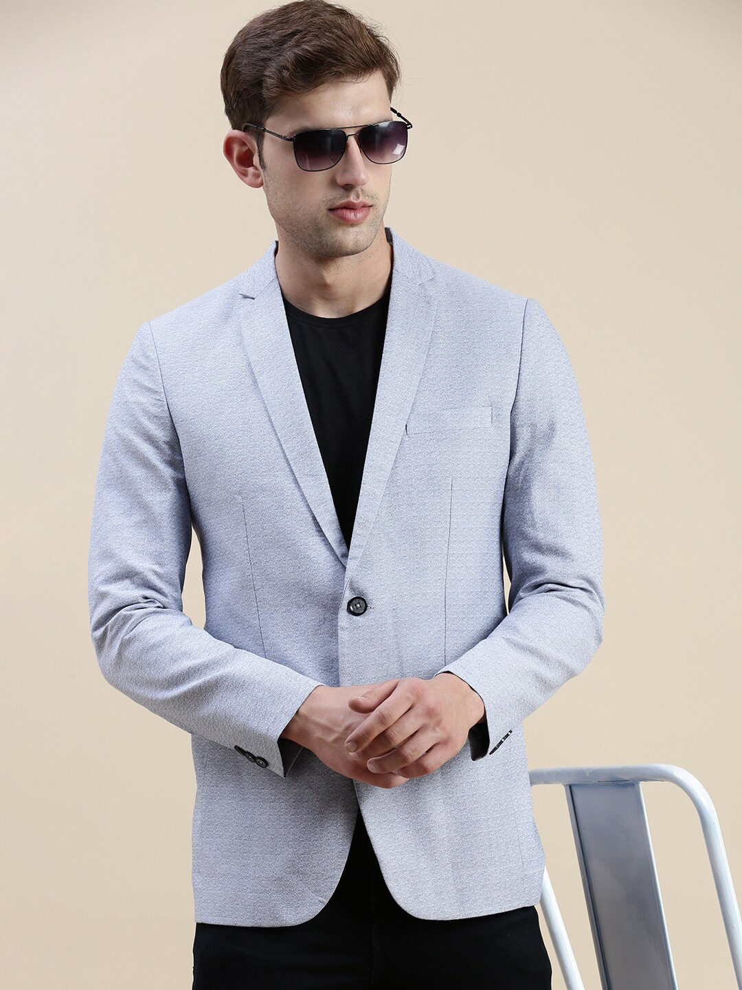 

SHOWOFF Slim-Fit Single-Breasted Casual Blazer, Blue
