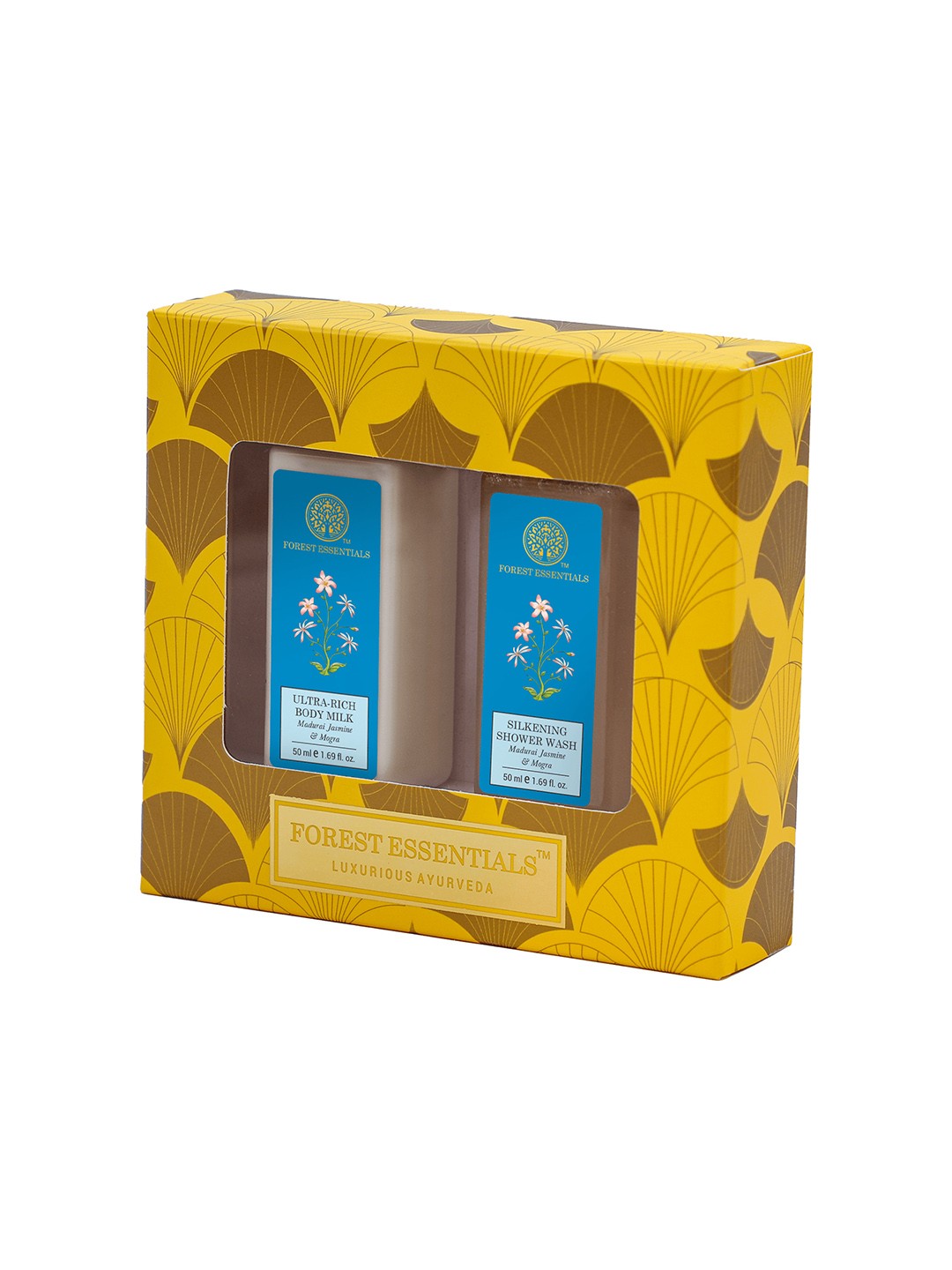 

Forest Essentials Madurai Jasmine & Mogra Bath & Body Care Duo Gift Box, Yellow