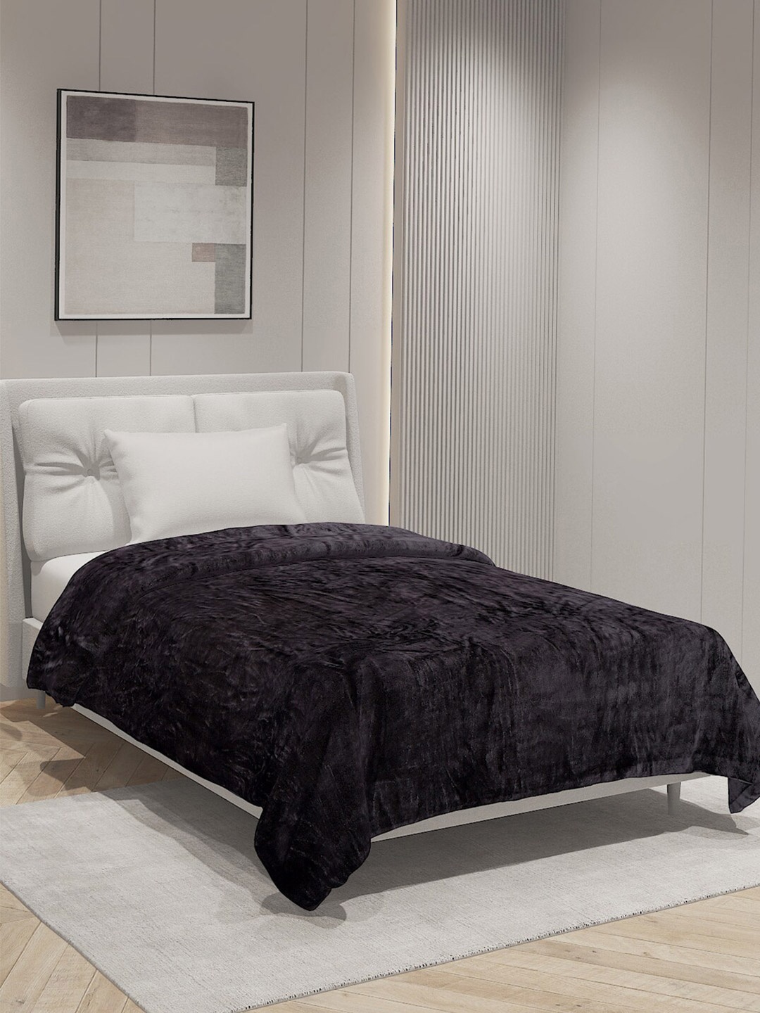 

Monte Carlo Black AC Room 233 GSM Single Bed Blanket