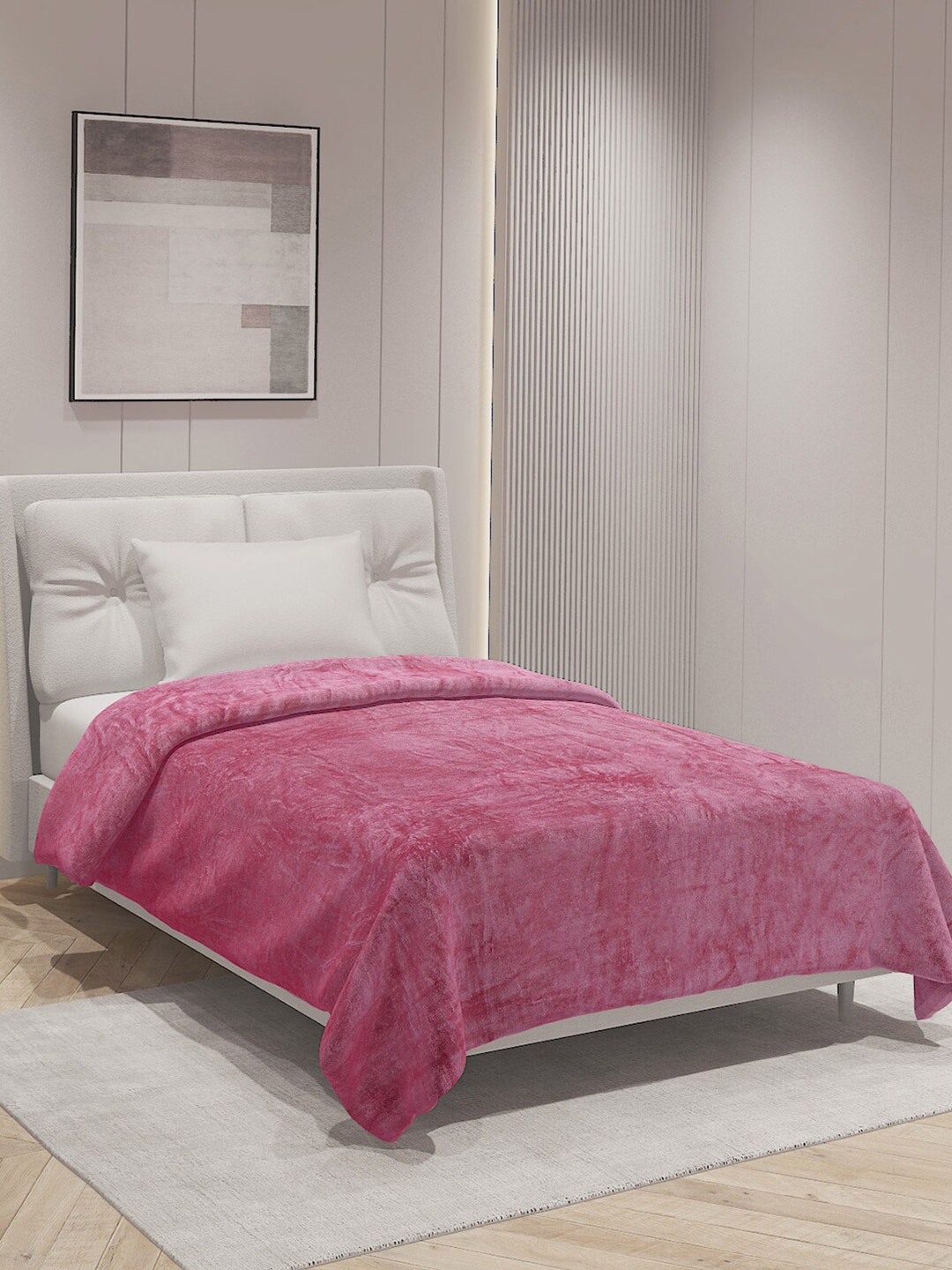 

Monte Carlo Pink AC Room 233 GSM Single Bed Blanket