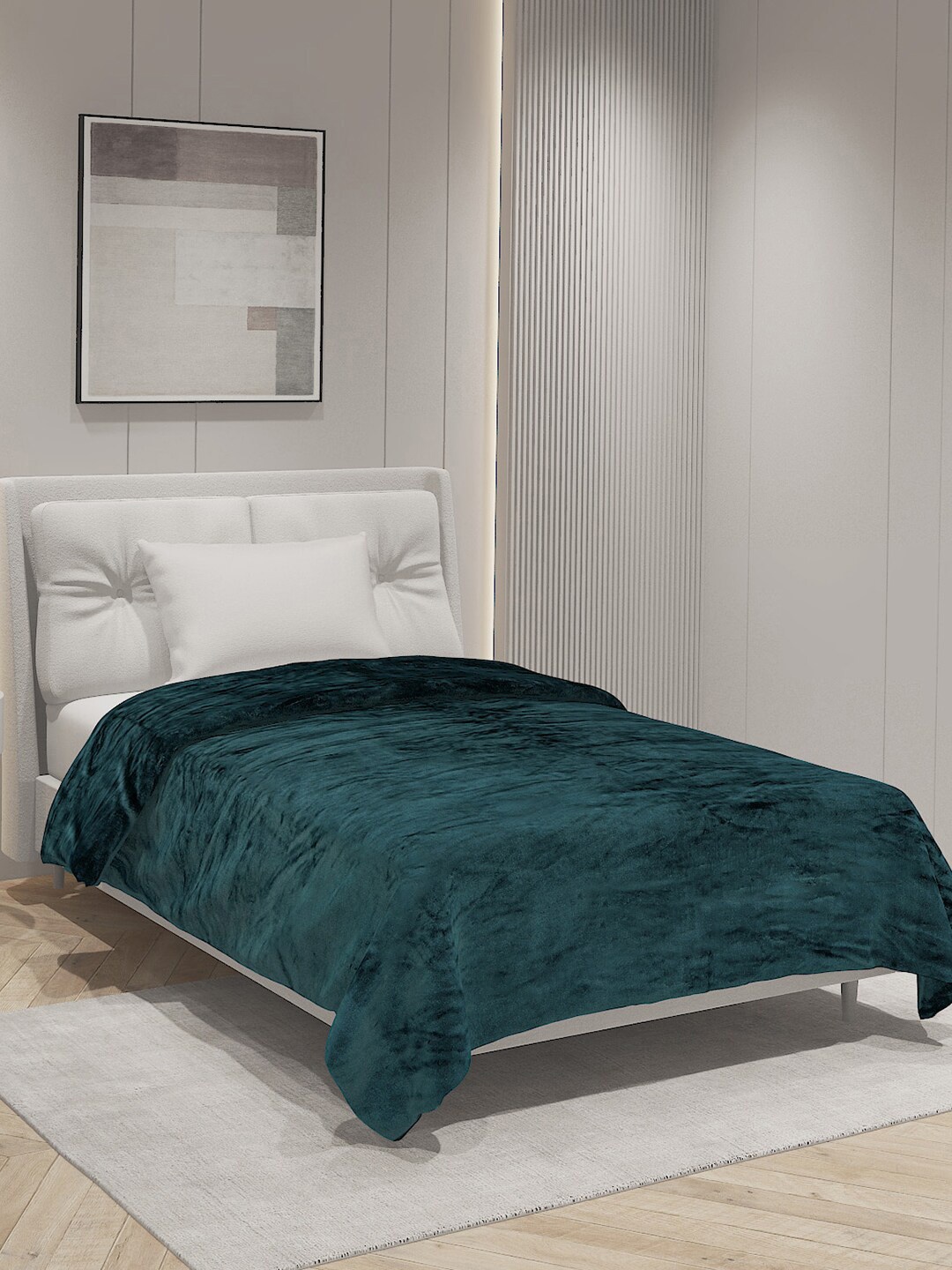 

Monte Carlo Teal AC Room 233 GSM Single Bed Blanket