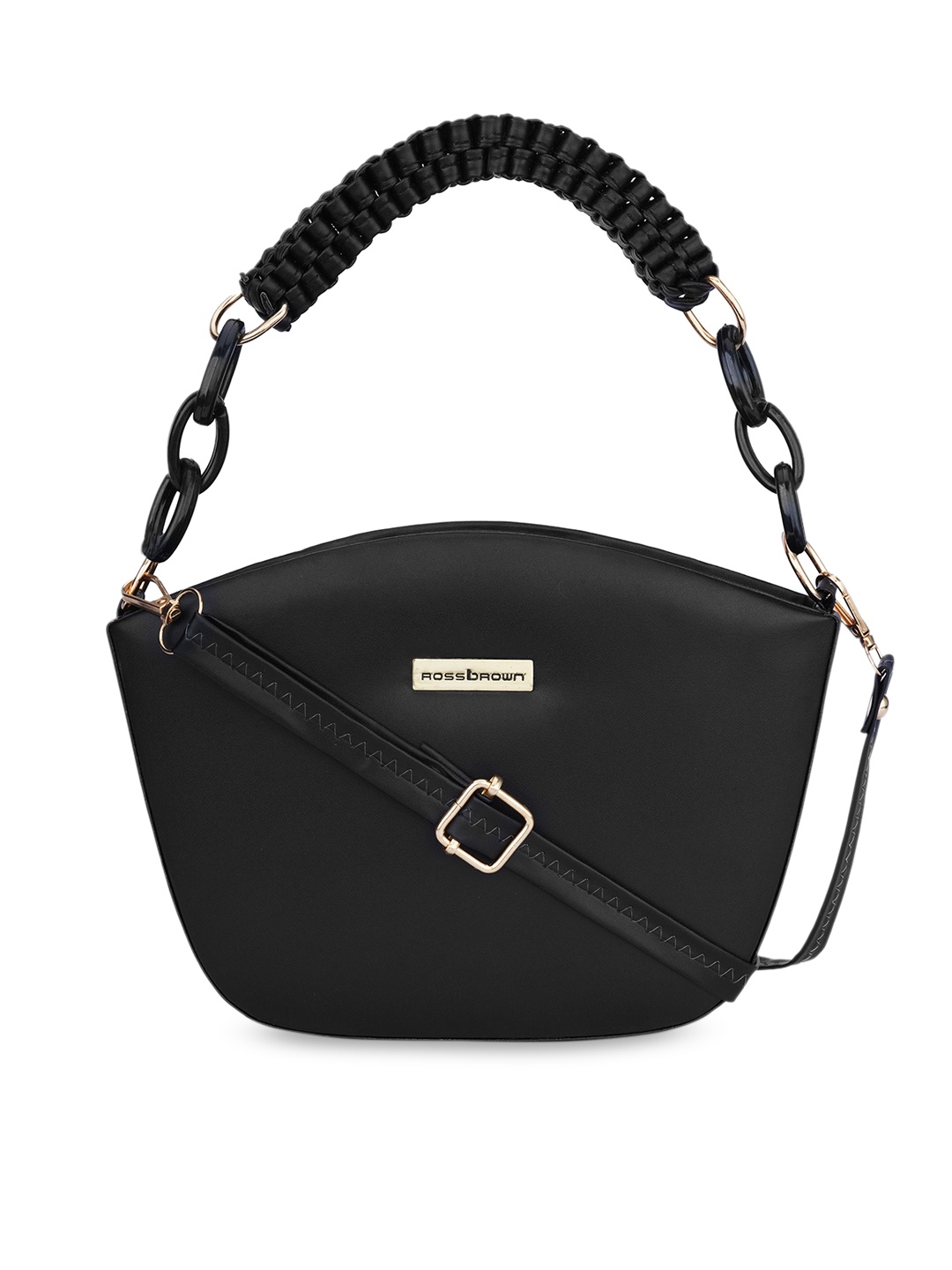 

ROSS BROWN Structured Sling Bag, Black