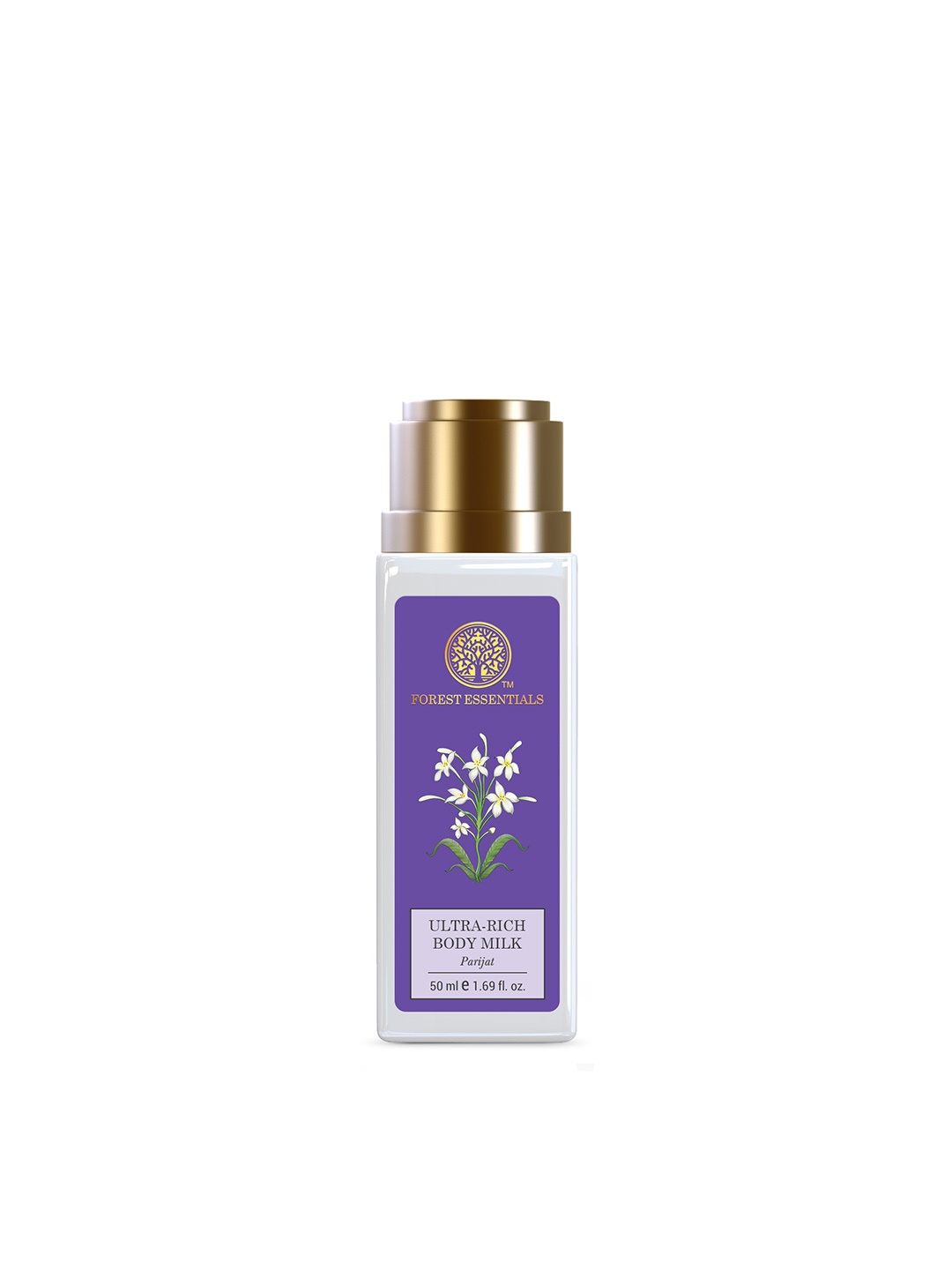 

Forest Essentials Nourishing Parijat Ultra-Rich Travel Size Body Milk Lotion - 50 ml, Purple