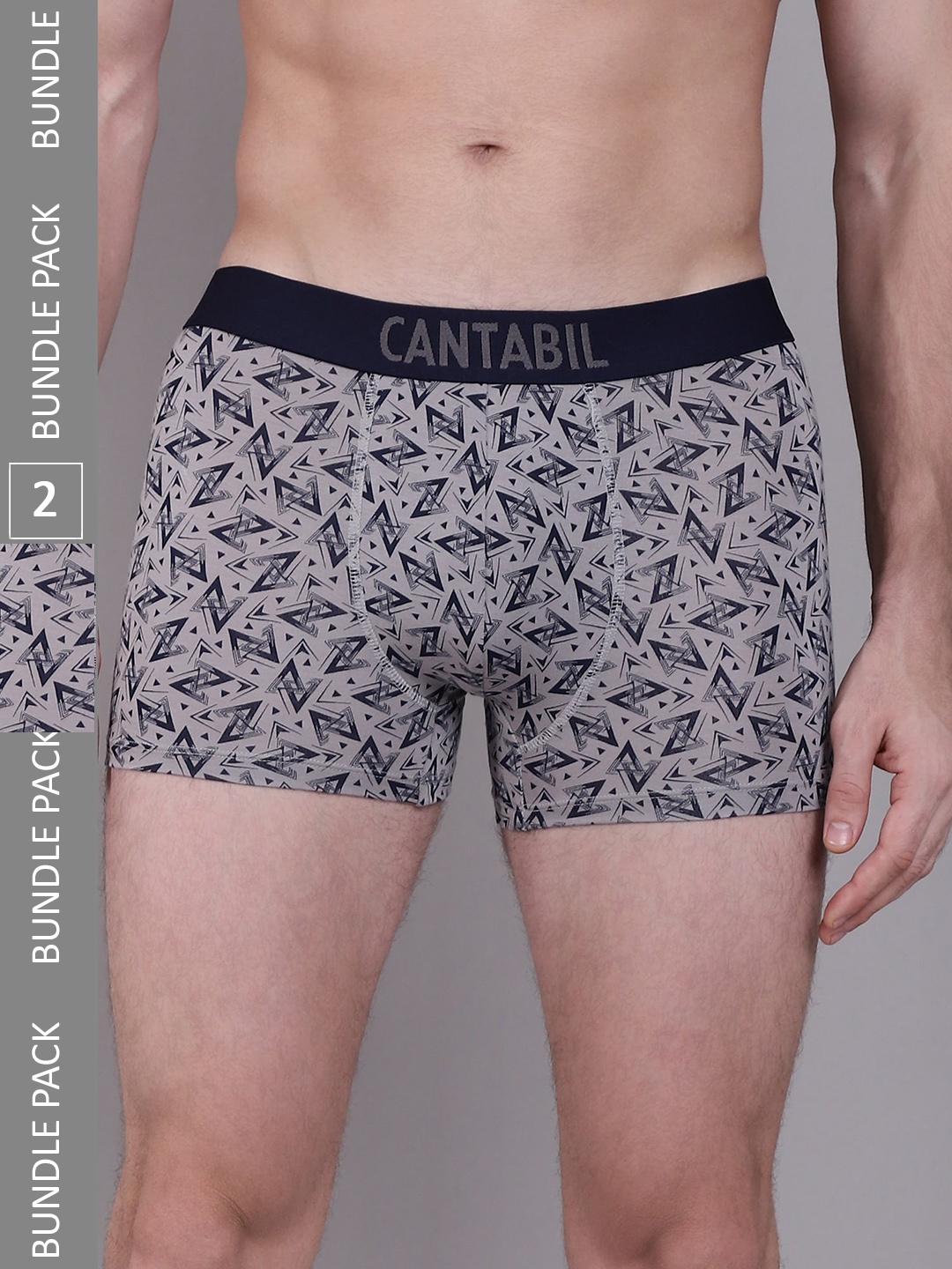 

Cantabil Pack Of 2 Printed Basic Briefs MBRF00027_GREY_P2