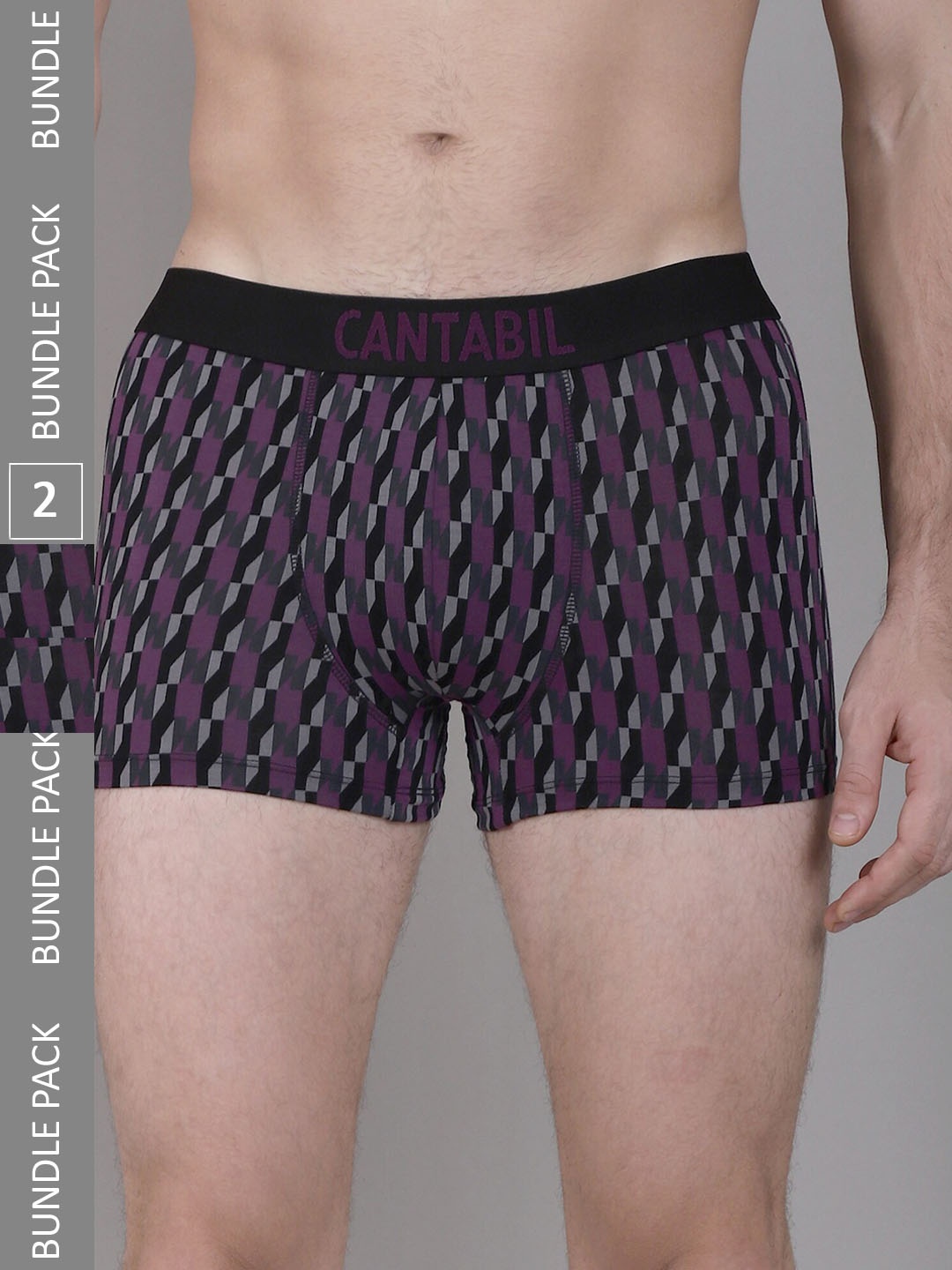 

Cantabil Pack Of 2 Printed Basic Briefs MBRF00028_BLACK_P2