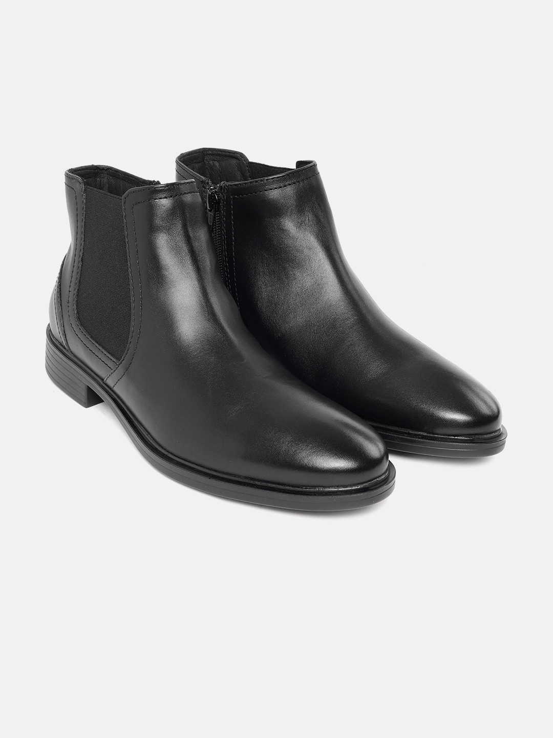 

Geox Men Solid U Gladwin Leather Ankle Boots, Black