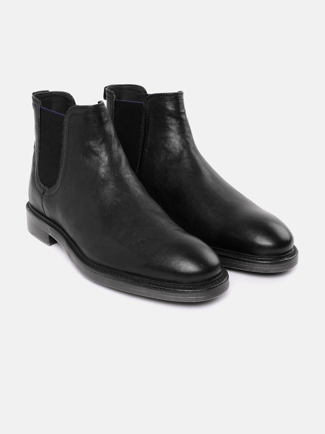 

Geox Men Solid U Aurelio Leather Ankle Boots, Black