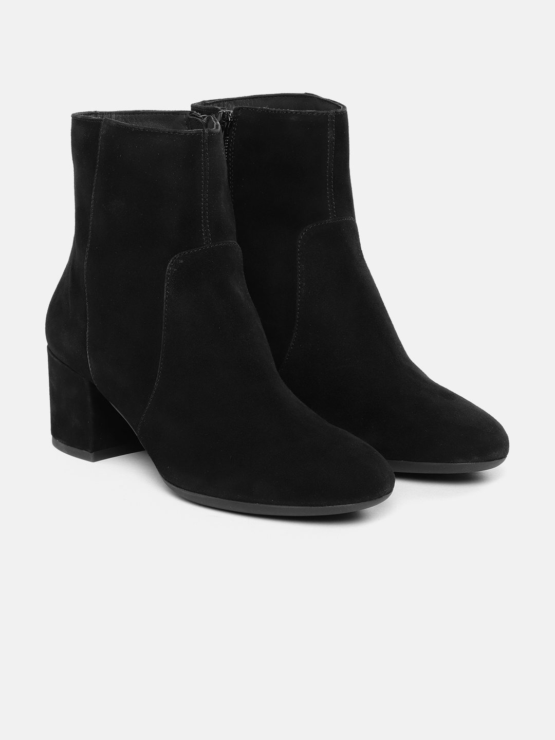 

Geox Women Solid D Eleana Suede Ankle Boots, Black