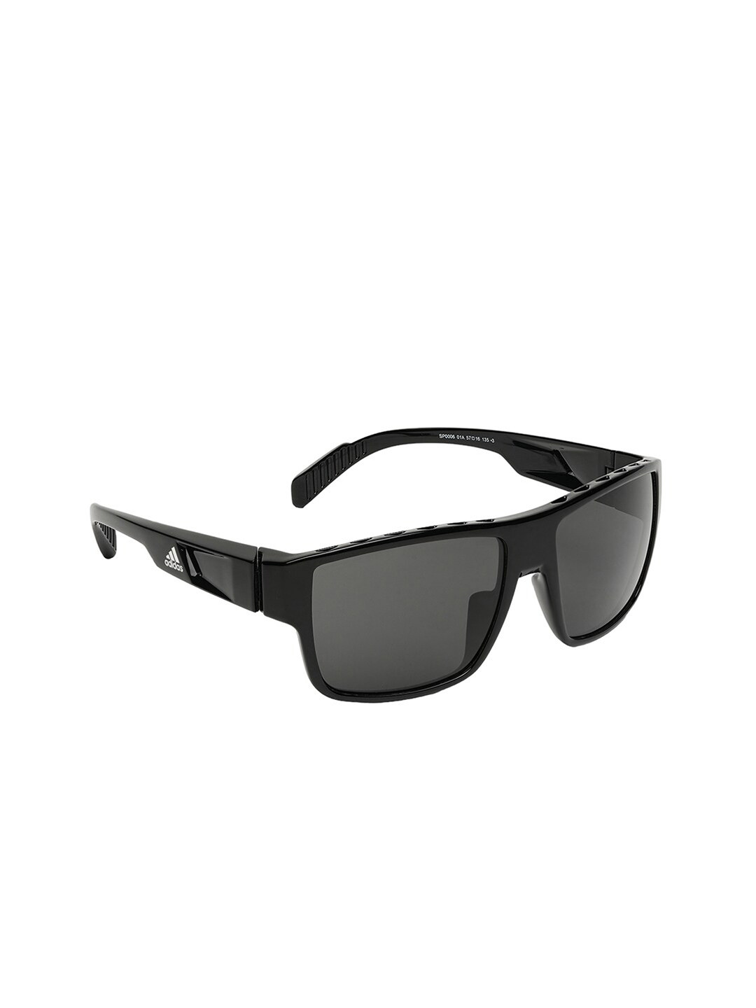 

ADIDAS Men UV Protected Lens Rectangle Full Rim Frame Sunglass-SP0006 01A, Black