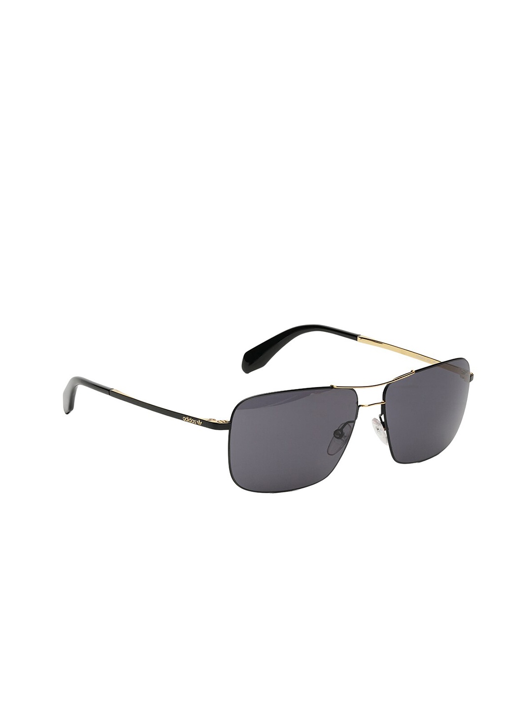 

ADIDAS Men UV Protected Lens Rectangle Full Rim Frame Sunglass-OR0003 30A, Black