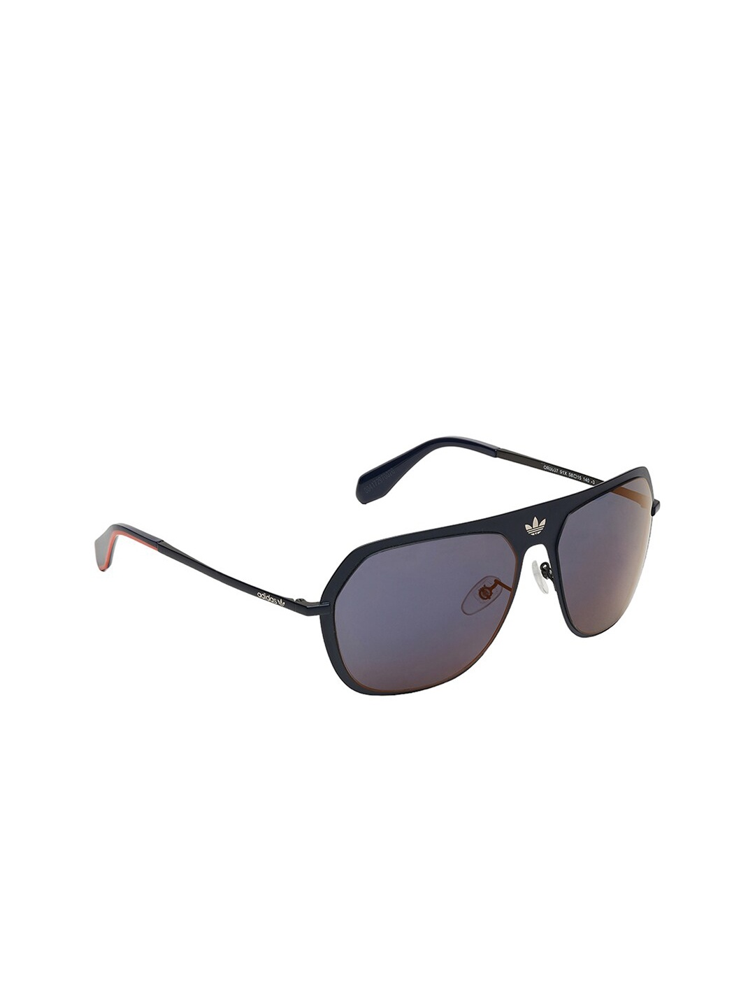 

ADIDAS Unisex Rectangle Full Rim Frame With Zero Power Sunglass-OR0037 91X, Blue