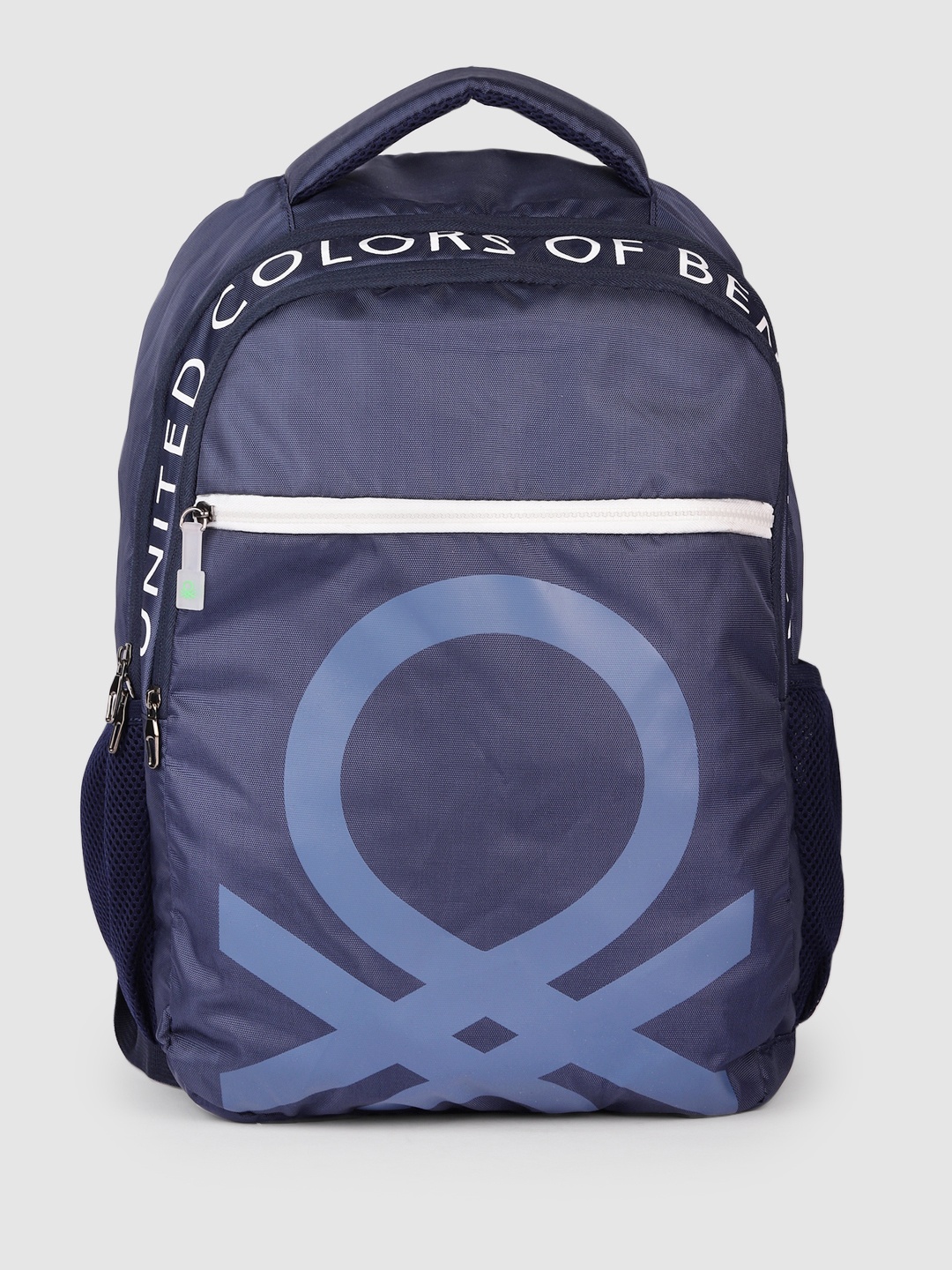 

United Colors of Benetton Unisex Brand Logo Printed Backpack, Navy blue