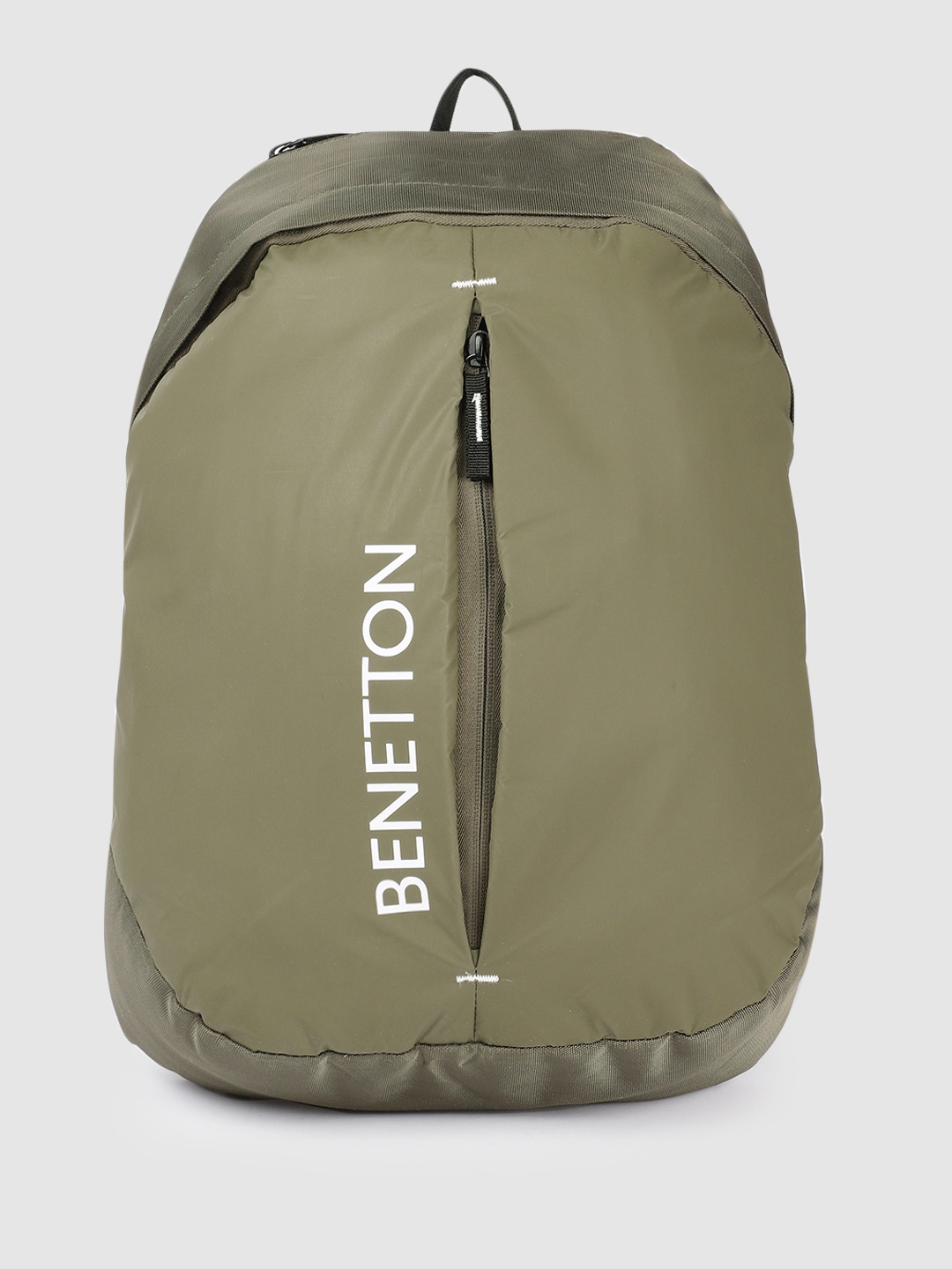 

United Colors of Benetton Unisex Brand Logo Printed Backpack, Olive