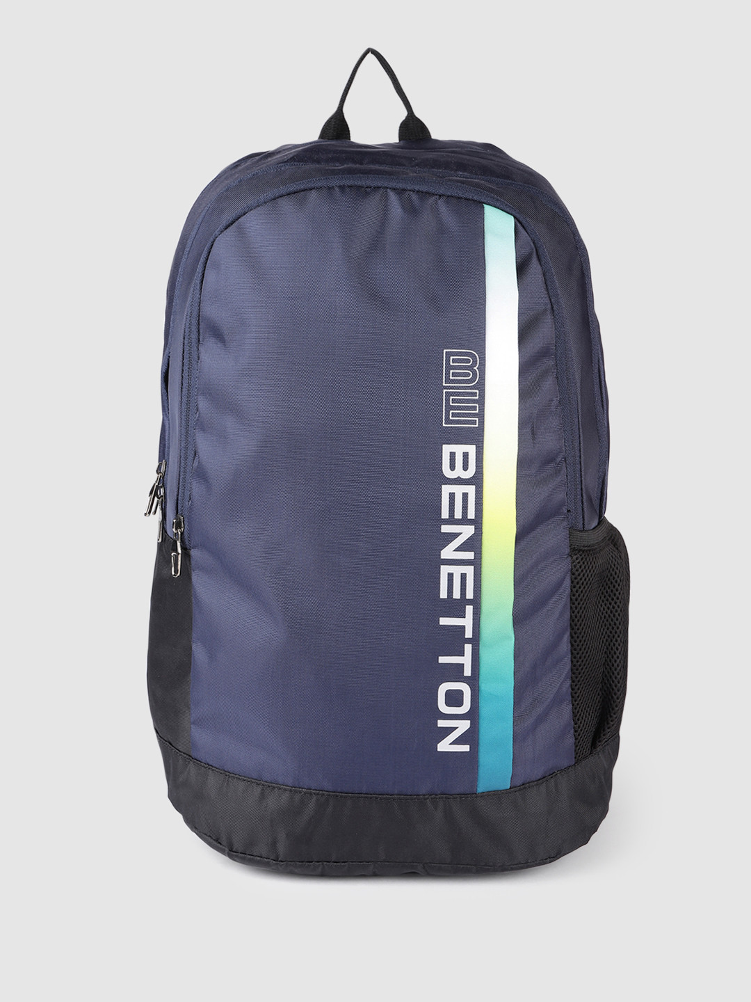 

United Colors of Benetton Unisex Brand Logo Printed Backpack, Navy blue