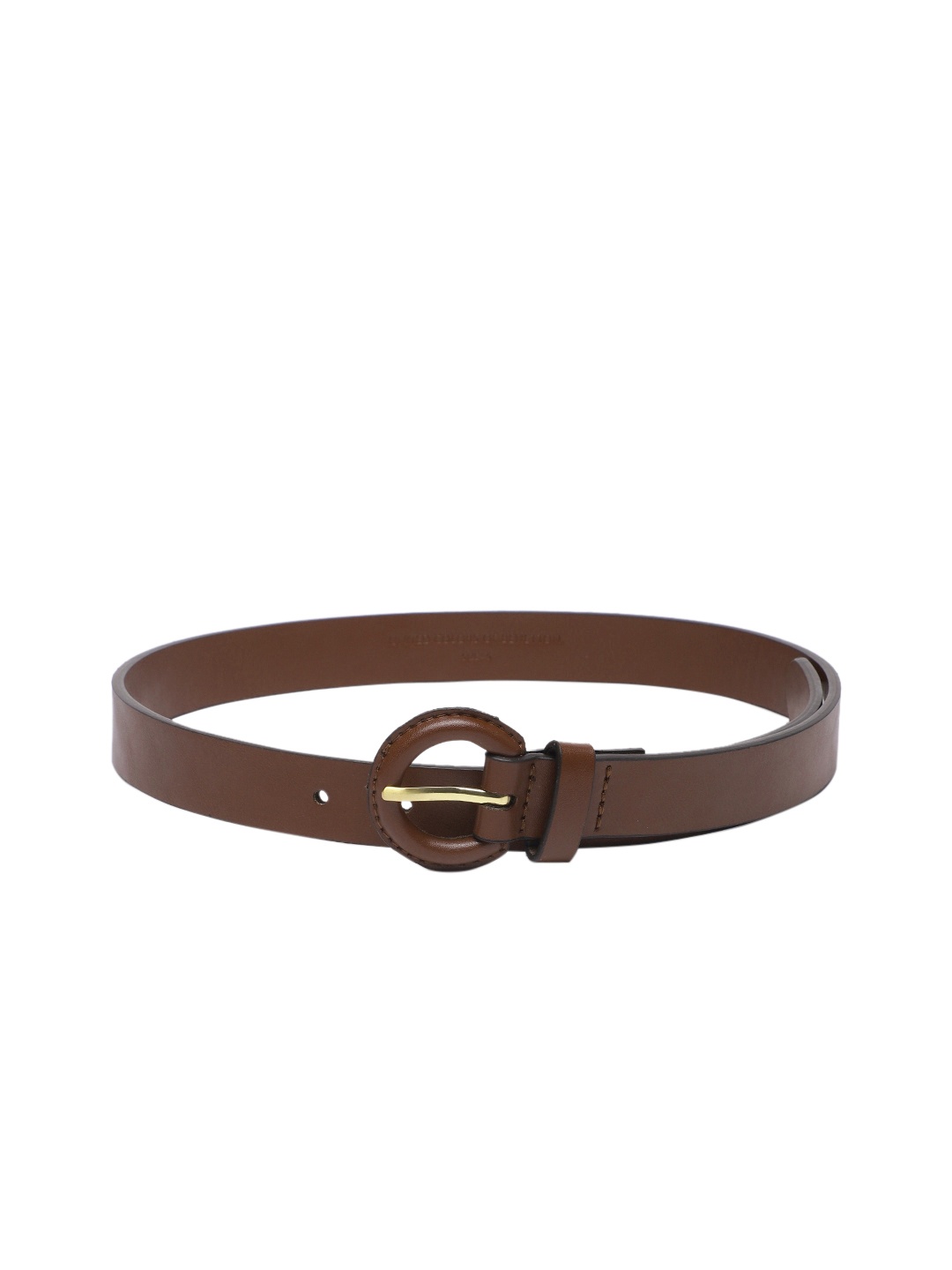 United Colors of Benetton Women Solid Slim Belt, Brown
