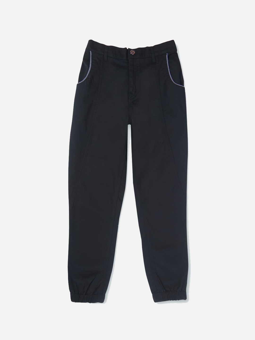

Gini and Jony Boys Mid-Rise Cotton Joggers, Navy blue