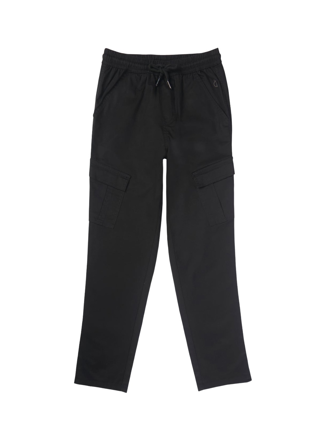 

Gini and Jony Boys Mid-Rise Cotton Cargos Trousers, Black