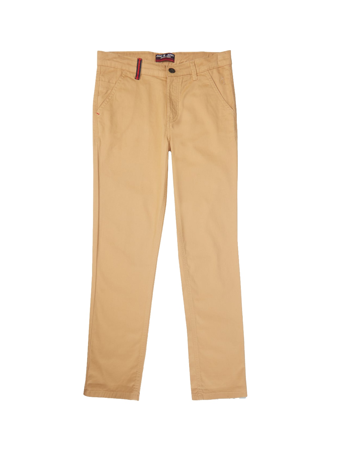 

Gini and Jony Boys Mid-Rise Cotton Chinos Trousers, Beige