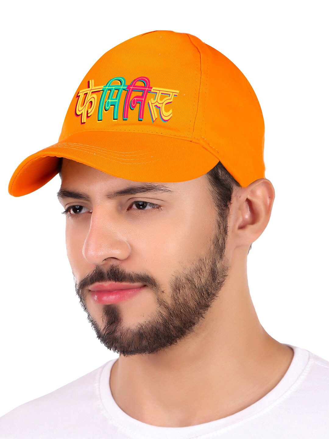 

Knotyy Unisex Printed Cotton Baseball Cap, Orange