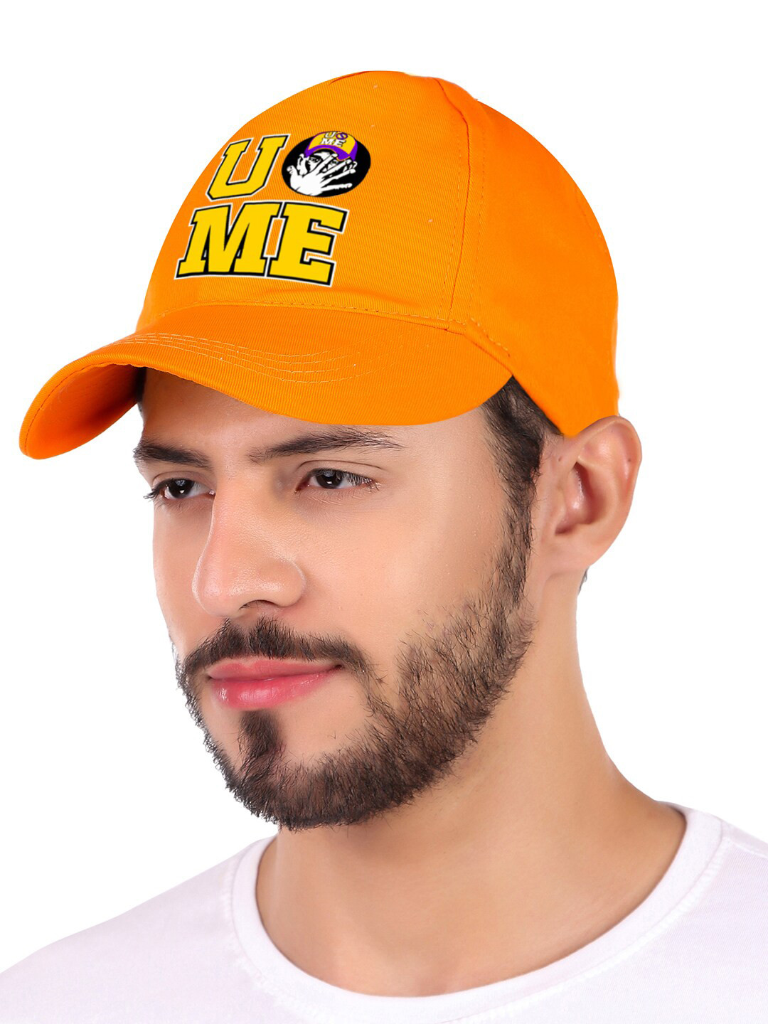 

Knotyy Unisex Printed Cotton Baseball Cap, Orange