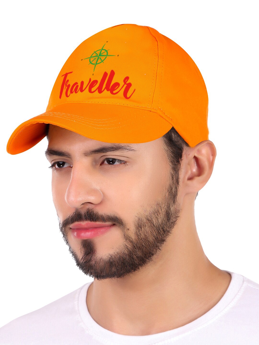 

Knotyy Unisex Printed Cotton Baseball Cap, Orange