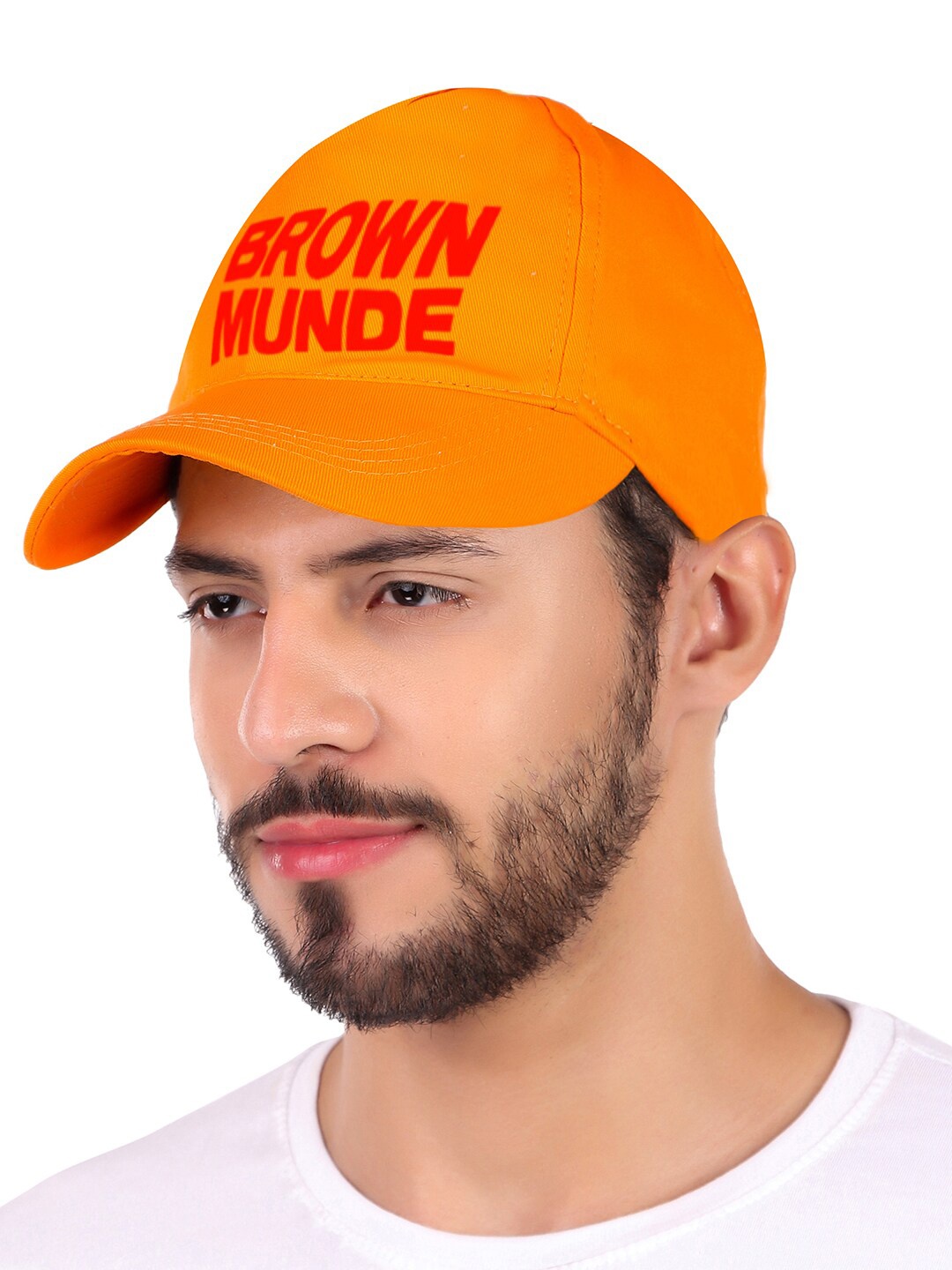 

Knotyy Unisex Printed Cotton Baseball Cap, Orange