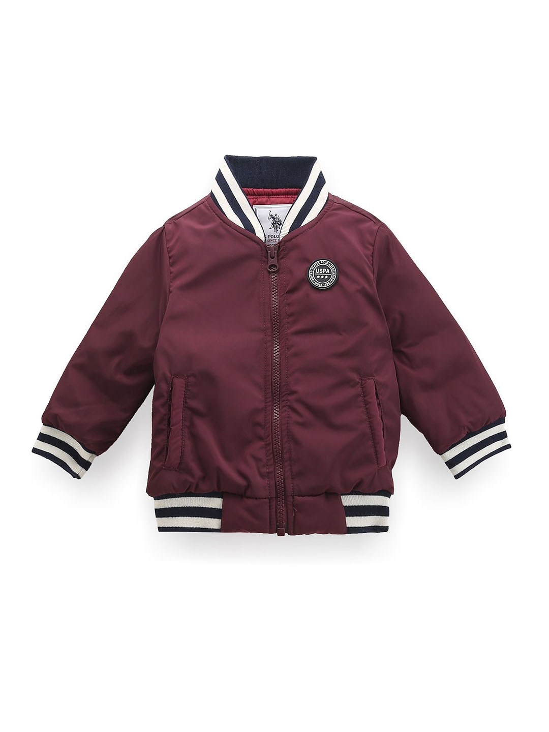 

U.S. Polo Assn. Kids Boys Solid Bomber Jacket, Maroon