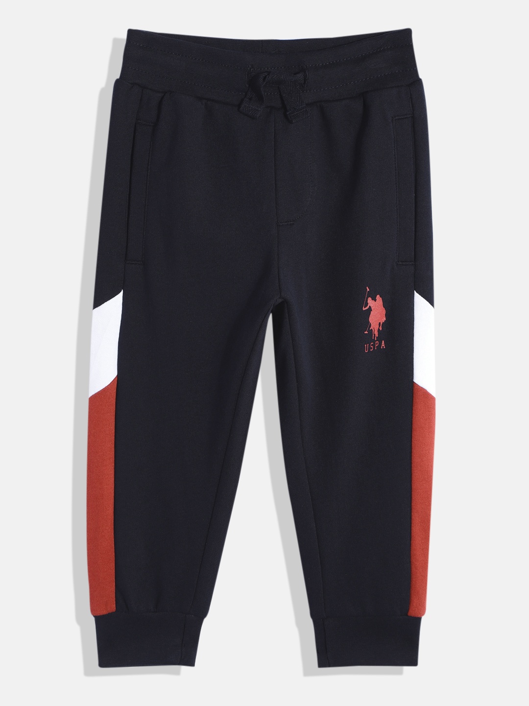 

U.S. Polo Assn. Kids Boys Pure Cotton Joggers, Navy blue