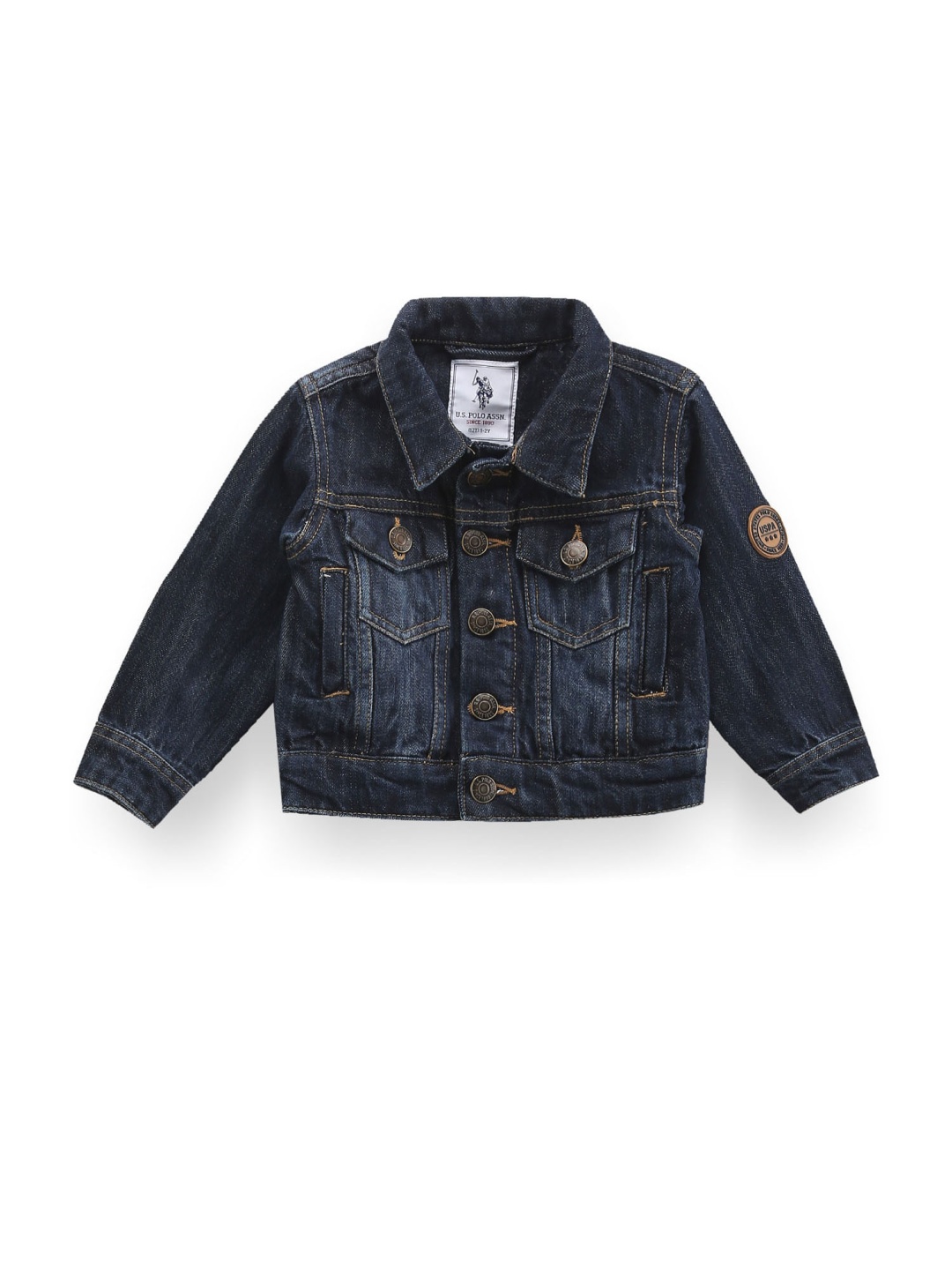 

U.S. Polo Assn. Kids Boys Pure Cotton Denim Jacket, Navy blue