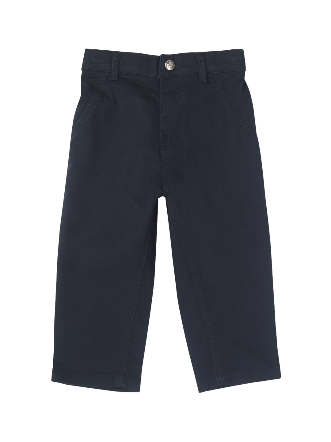 

GJ baby Boys Mid-Rise Cotton Trousers, Navy blue