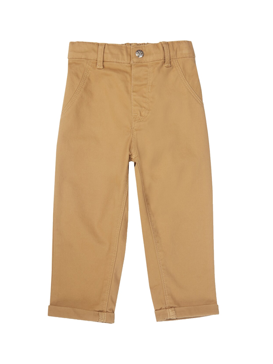 

GJ baby Boys Mid-Rise Cotton Trousers, Khaki