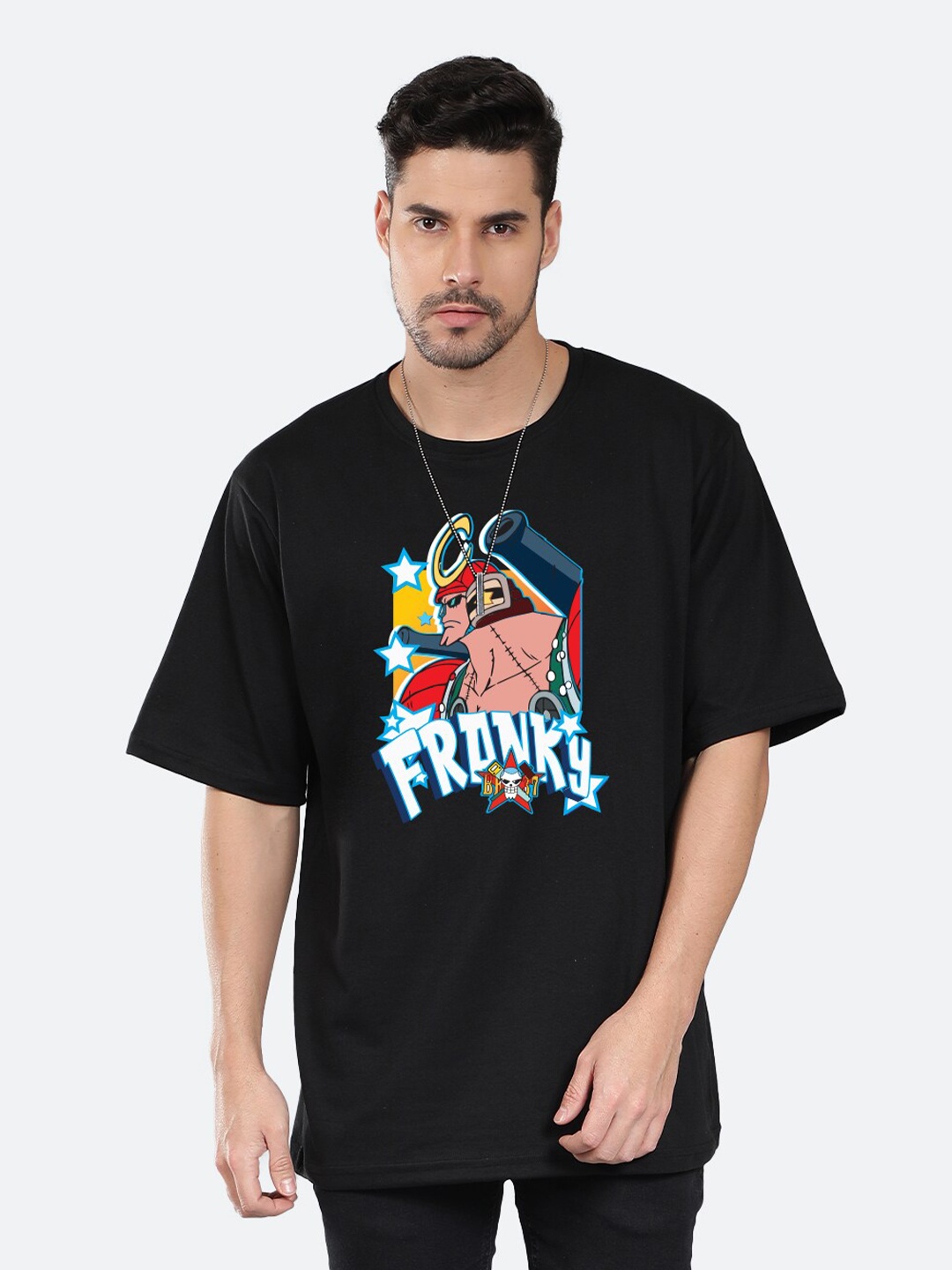 

Mad Over Print Graphic Printed Cotton Oversized T-shirt, Black