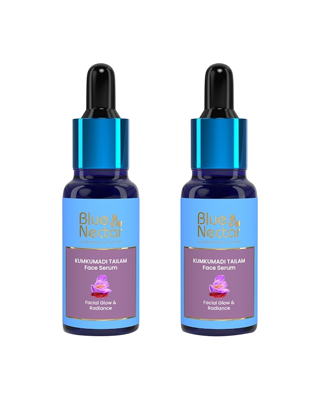 

Blue Nectar Set Of 2 Kumkumadi Face Glowing Oil-30ml