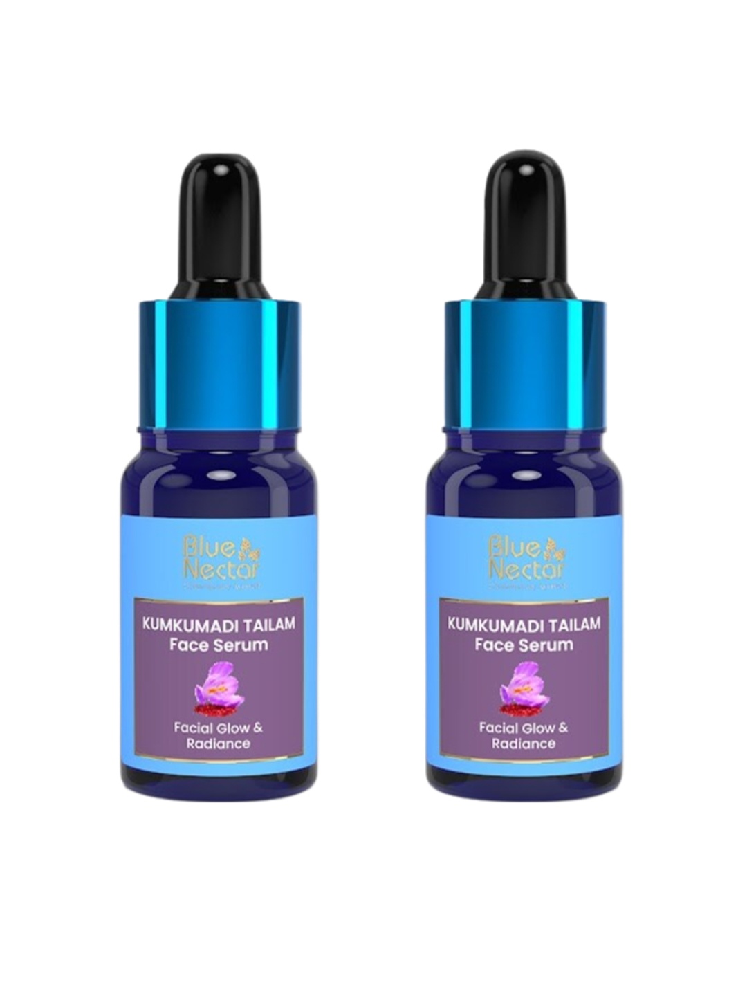 

Blue Nectar Pack Of 2 Kumkumadi Face Glowing Oil - 10ml