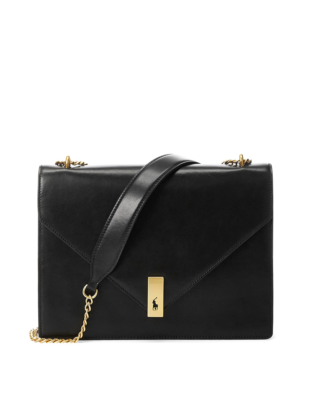 

Polo Ralph Lauren Leather Structured Sling Bag, Black
